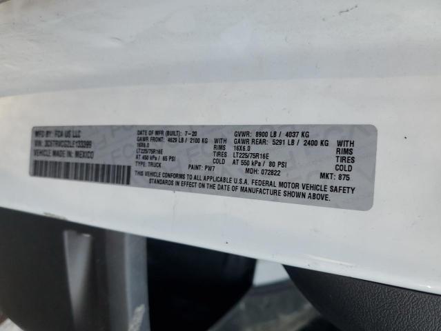 3C6TRVCG2LE133399 - 2020 RAM PROMASTER 2500 HIGH 白色 照片 13