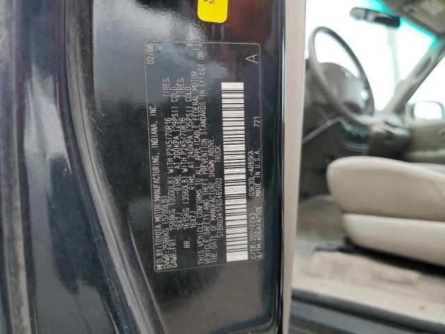 5TBRU34176S465602 - 2006 TOYOTA TUNDRA ACCESS CAB SR5 BLACK photo 12