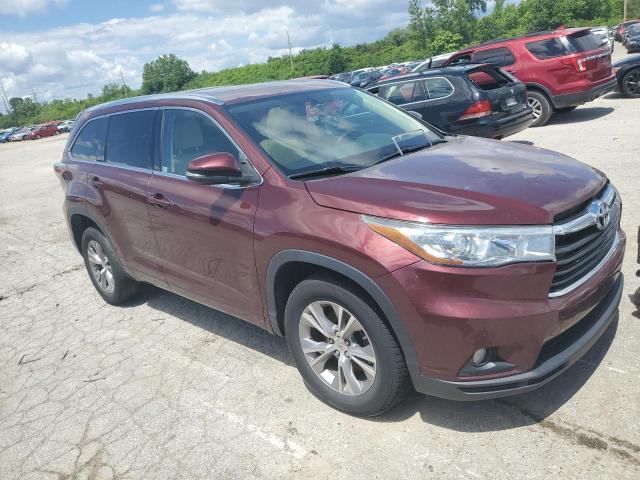5TDKKRFH9FS084734 - 2015 TOYOTA HIGHLANDER XLE RED photo 4