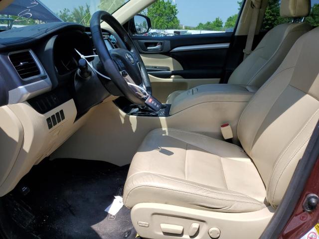 5TDKKRFH9FS084734 - 2015 TOYOTA HIGHLANDER XLE RED photo 7