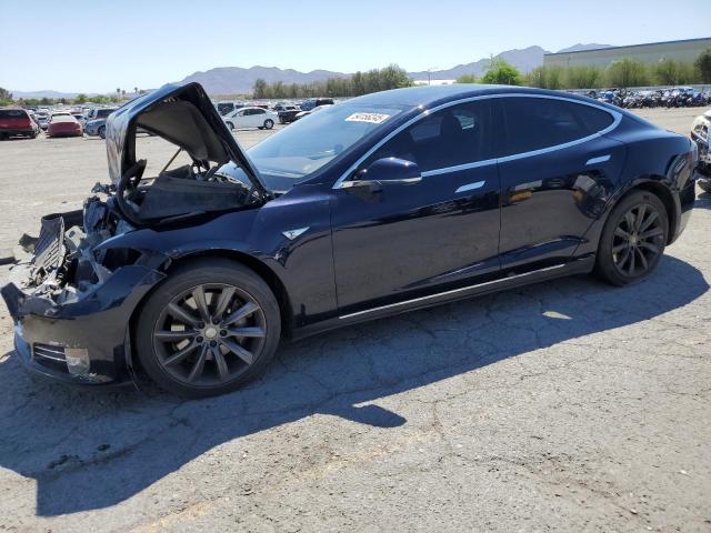 5YJSA1H13EFP38425 - 2014 TESLA MODEL S BLUE photo 1