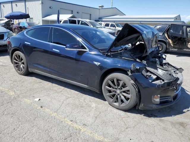 5YJSA1H13EFP38425 - 2014 TESLA MODEL S BLUE photo 4
