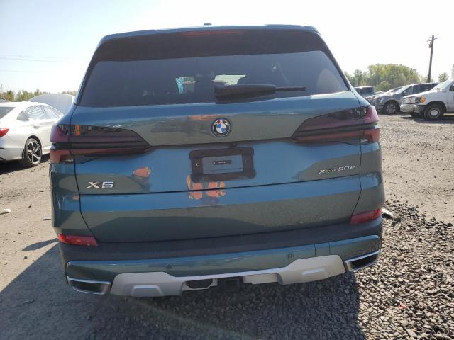 5UX43EU01R9T80389 - 2024 BMW X5 XDRIVE50E TEAL photo 6