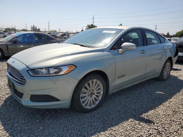 3FA6P0LU4ER381336 - 2014 FORD FUSION SE HYBRID TURQUOISE photo 1