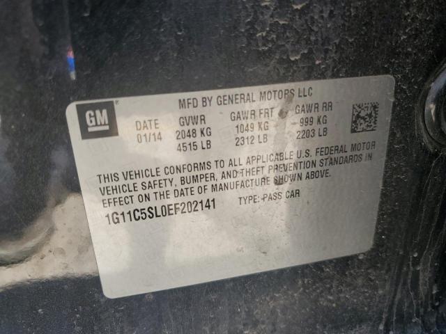 1G11C5SL0EF202141 - 2014 CHEVROLET MALIBU 1LT BLACK photo 12