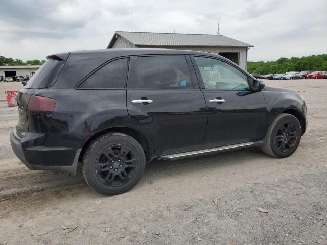 2HNYD28498H523934 - 2008 ACURA MDX TECHNOLOGY BLACK photo 3