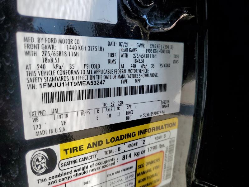 1FMJU1HT9MEA53247 - 2021 FORD EXPEDITION XLT 黑色 照片 13