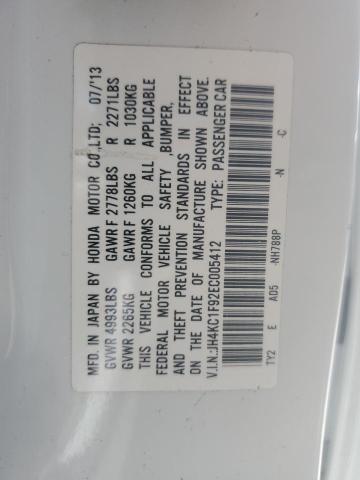 JH4KC1F92EC005412 - 2014 ACURA RLX ADVANCE WHITE photo 12