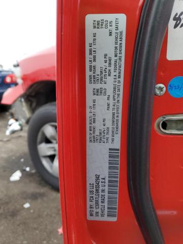 1C6RR7LG9MS542942 - 2021 RAM 1500 CLASS SLT 红色 照片 12