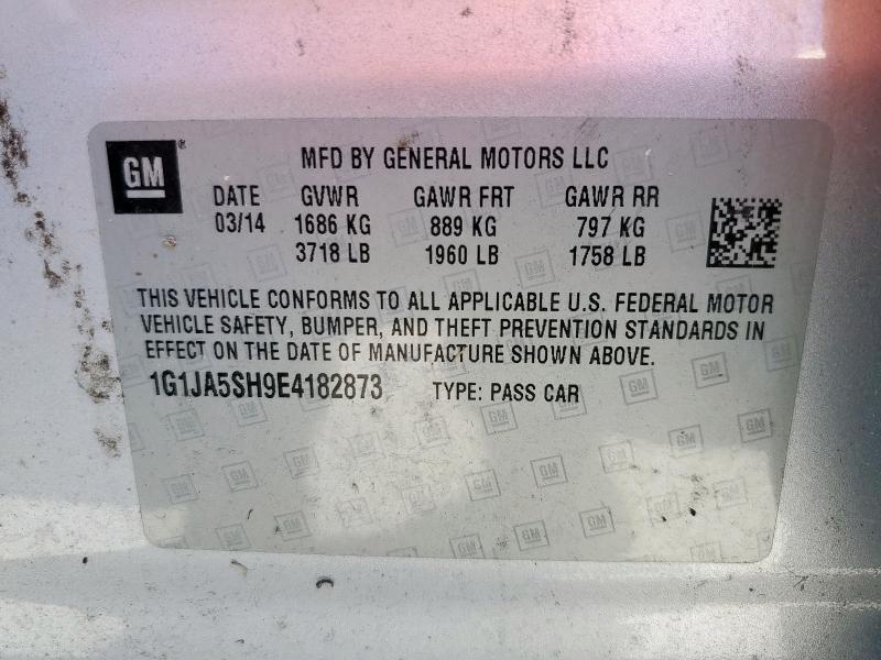 1G1JA5SH9E4182873 - 2014 CHEVROLET SONIC LS SILVER photo 12