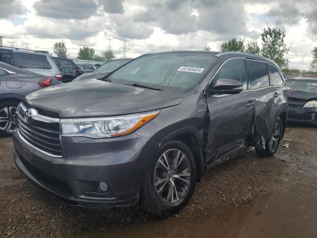 5TDJKRFH5GS297404 - 2016 TOYOTA HIGHLANDER XLE GRAY photo 1