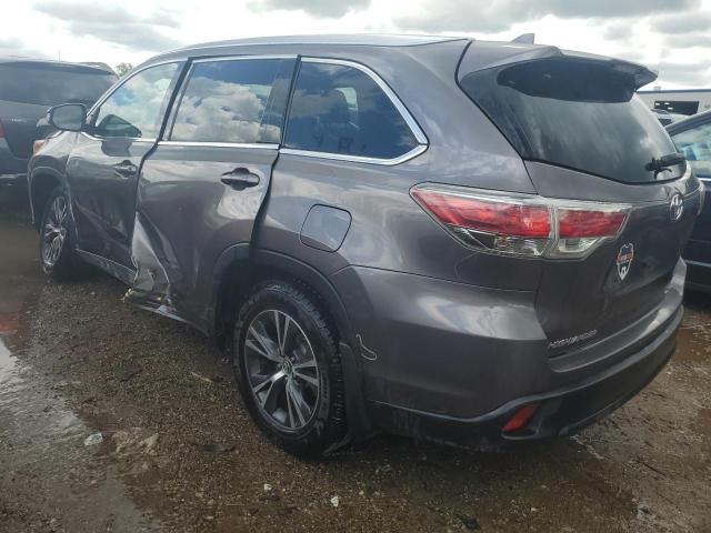 5TDJKRFH5GS297404 - 2016 TOYOTA HIGHLANDER XLE GRAY photo 2