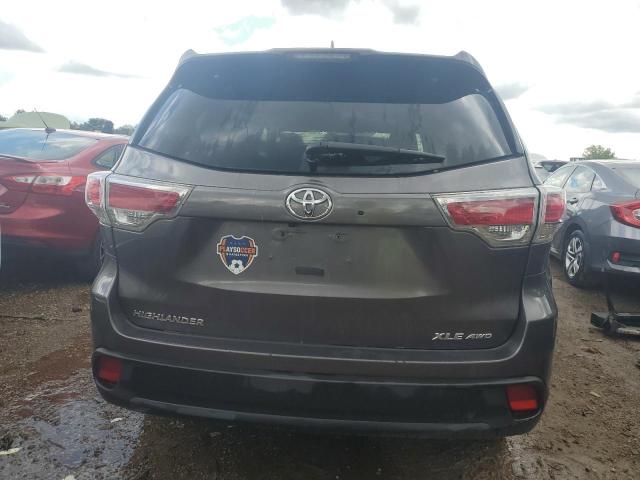 5TDJKRFH5GS297404 - 2016 TOYOTA HIGHLANDER XLE GRAY photo 6