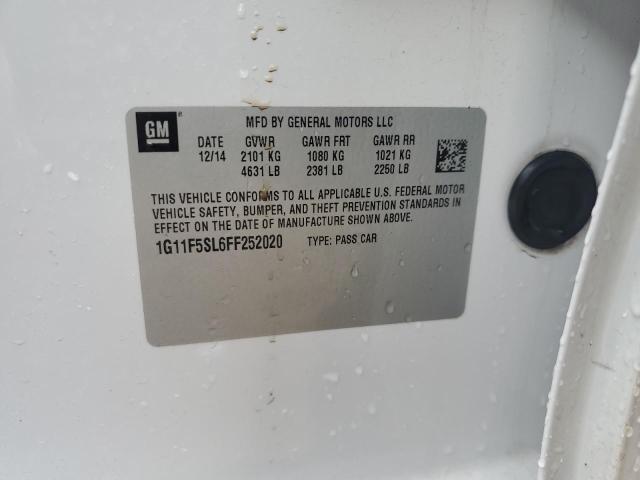 1G11F5SL6FF252020 - 2015 CHEVROLET MALIBU LTZ 白色 照片 12