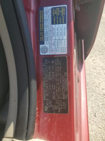 KNAFE121685554372 - 2008 KIA SPECTRA EX RED photo 12