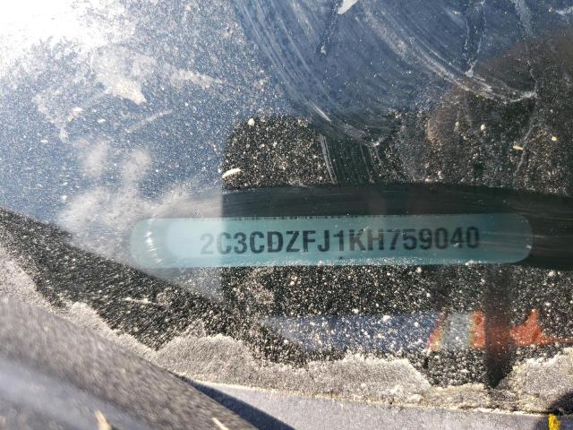 2C3CDZFJ1KH759040 - 2019 DODGE CHALLENGER R/T SCAT PACK BURGUNDY photo 12