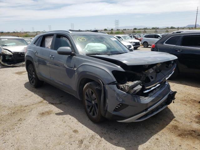 1V2KE2CA0NC225615 - 2022 VOLKSWAGEN ATLAS CROS SE ნაცრისფერი ფოტო 4