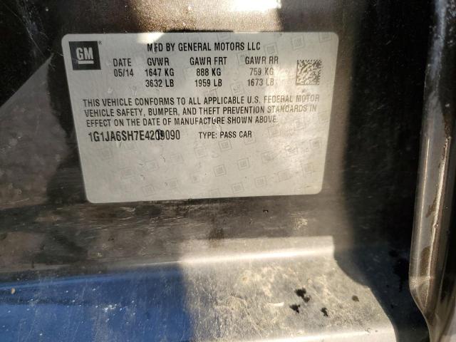 1G1JA6SH7E4209090 - 2014 CHEVROLET SONIC LS BROWN photo 12