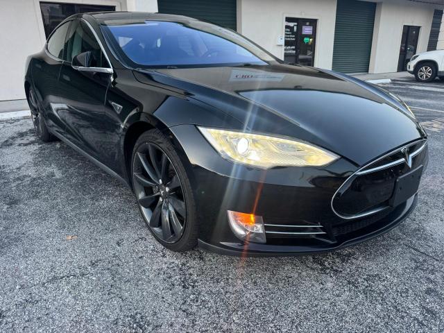 5YJSA1H10EFP49351 - 2014 TESLA MODEL S BLACK photo 1