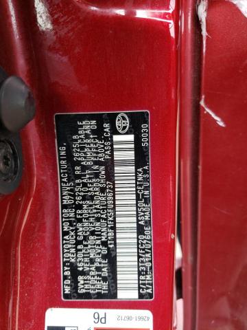 4T1BF1FK5FU996737 - 2015 TOYOTA CAMRY LE RED photo 12