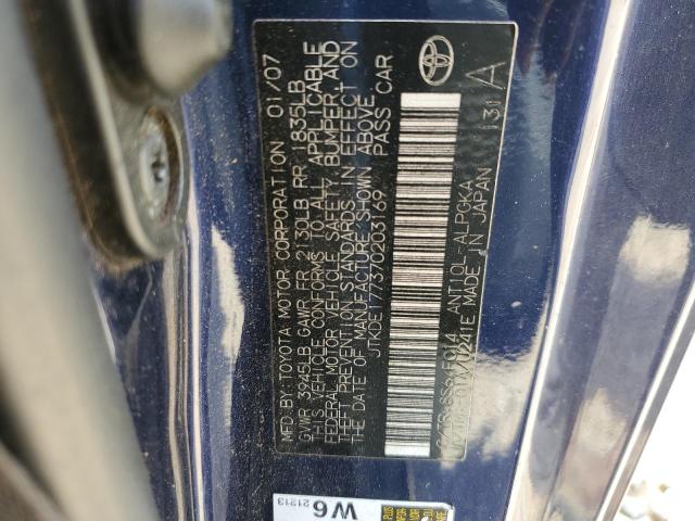 JTKDE177370203169 - 2007 TOYOTA SCION TC 蓝色 照片 12