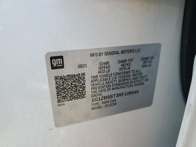 1G1ZB5ST3RF109545 - 2024 CHEVROLET MALIBU LS 白色 照片 12