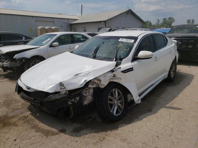 KNAGM4A71D5442006 - 2013 KIA OPTIMA LX WHITE photo 1