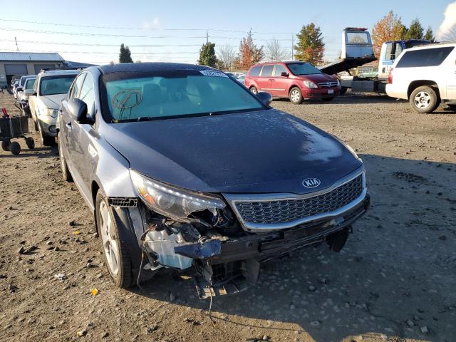 KNAGN4AD1F5084198 - 2015 KIA OPTIMA HYBRID GRAY photo 9