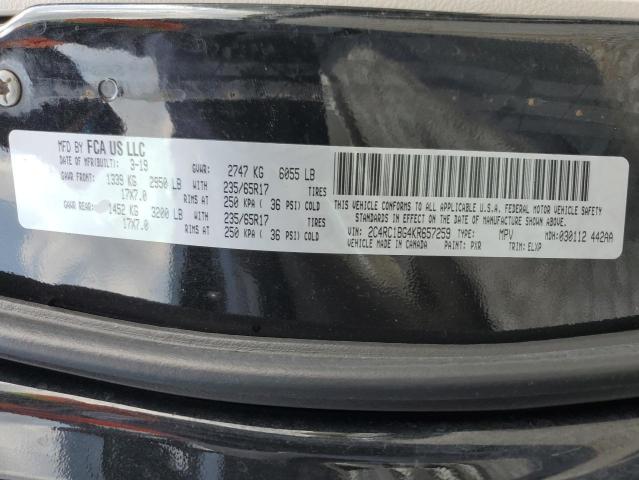 2C4RC1BG4KR657259 - 2019 CHRYSLER PACIFICA TOURING L BLACK photo 13