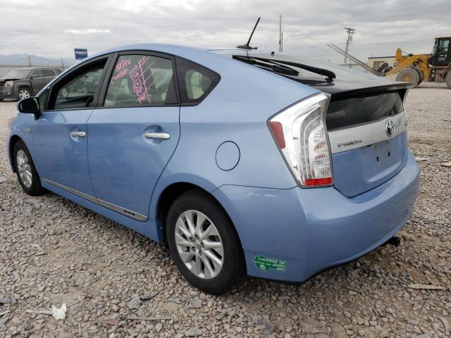 JTDKN3DP6C3011347 - 2012 TOYOTA PRIUS PLUG BLUE photo 2