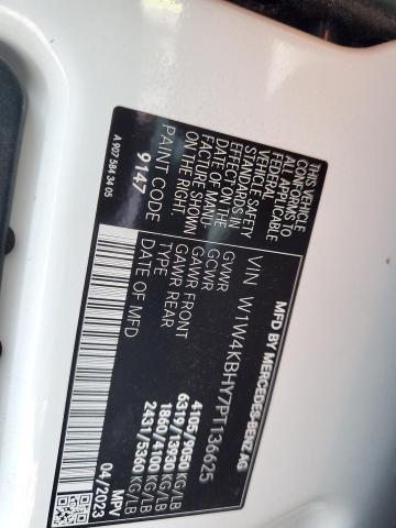 W1W4KBHY7PT136625 - 2023 MERCEDES-BENZ SPRINTER 2500 أبيض صورة 10