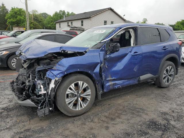 5N1BT3BB3NC722919 - 2022 NISSAN ROGUE SV BLUE photo 1