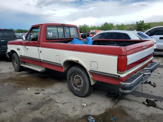 2FTHF25G5MCB09104 - 1991 FORD F250 RED photo 2