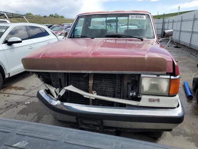 2FTHF25G5MCB09104 - 1991 FORD F250 RED photo 5