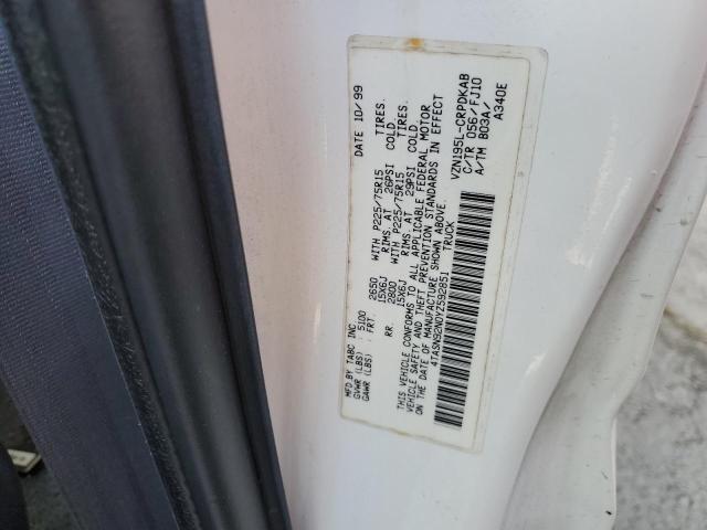 4TASN92N0YZ592851 - 2000 TOYOTA TACOMA XTRACAB PRERUNNER თეთრი ფოტო 12