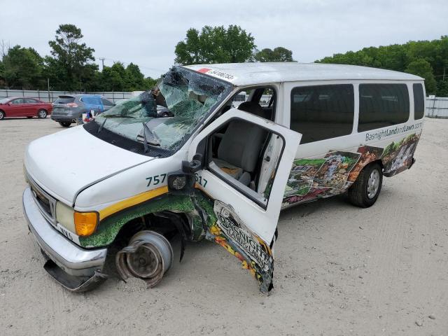 1FBSS31L93HB35596 - 2003 FORD ECONOLINE E350 SUPER DUTY WAGON WHITE photo 1