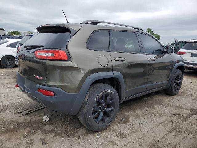 1C4PJMBB2FW616001 - 2015 JEEP CHEROKEE TRAILHAWK GREEN photo 3