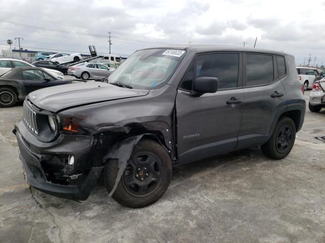 ZACNJBAB8KPK03839 - 2019 JEEP RENEGADE SPORT GRAY photo 1