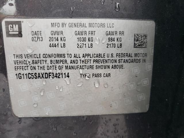 1G11C5SAXDF342114 - 2013 CHEVROLET MALIBU 1LT 灰色 照片 13