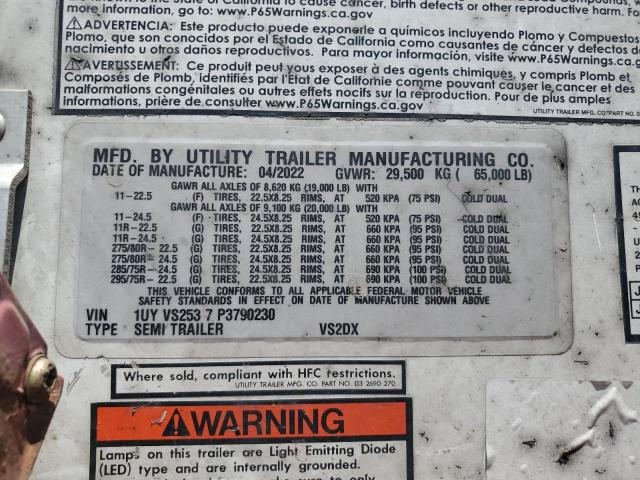 1UYVS2537P3790230 - 2023 UTILITY TRAILER WHITE photo 10