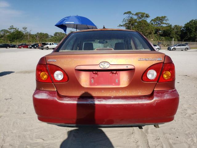 1NXBR32E14Z305154 - 2004 TOYOTA COROLLA CE BURGUNDY photo 6