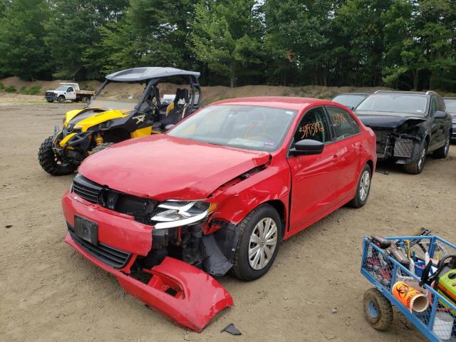 3VW1K7AJ1EM351709 - 2014 VOLKSWAGEN JETTA BASE Qırmızı foto 2