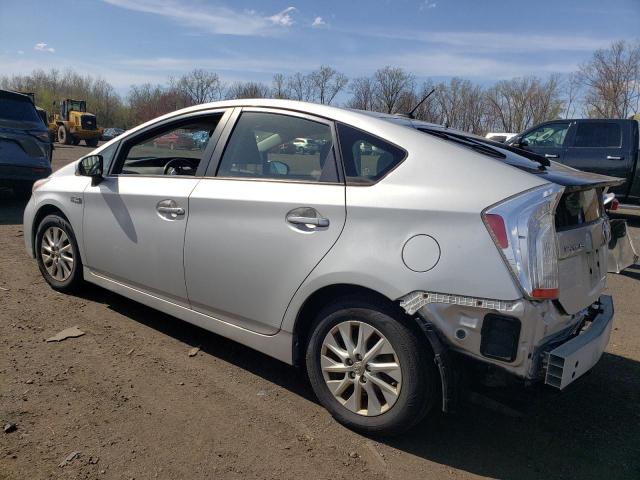 JTDKN3DP6D3038646 - 2013 TOYOTA PRIUS PLUG ვერცხლისფერი ფოტო 2