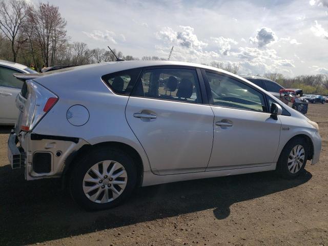 JTDKN3DP6D3038646 - 2013 TOYOTA PRIUS PLUG ვერცხლისფერი ფოტო 3