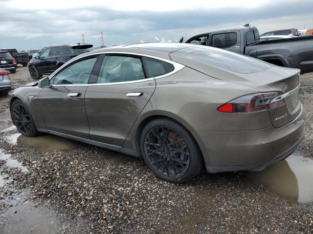 5YJSA1E20FF117464 - 2015 TESLA MODEL S BROWN photo 2