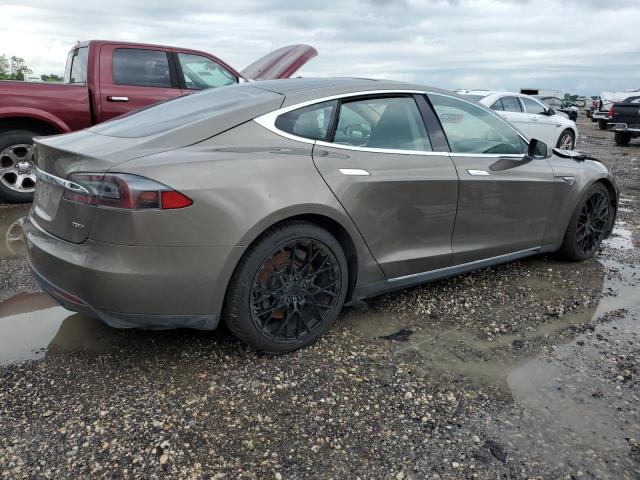 5YJSA1E20FF117464 - 2015 TESLA MODEL S BROWN photo 3