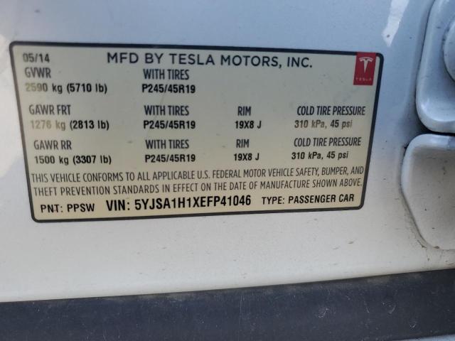 5YJSA1H1XEFP41046 - 2014 TESLA MODEL S Ağ foto 13