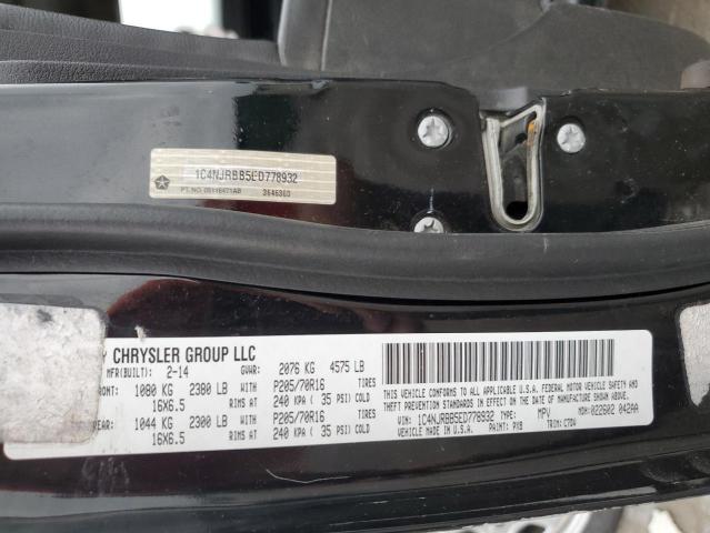 1C4NJRBB5ED778932 - 2014 JEEP PATRIOT SPORT BLACK photo 12