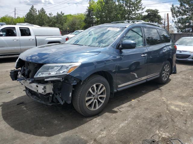 5N1AR2MM8EC617523 - 2014 NISSAN PATHFINDER S BLUE photo 1