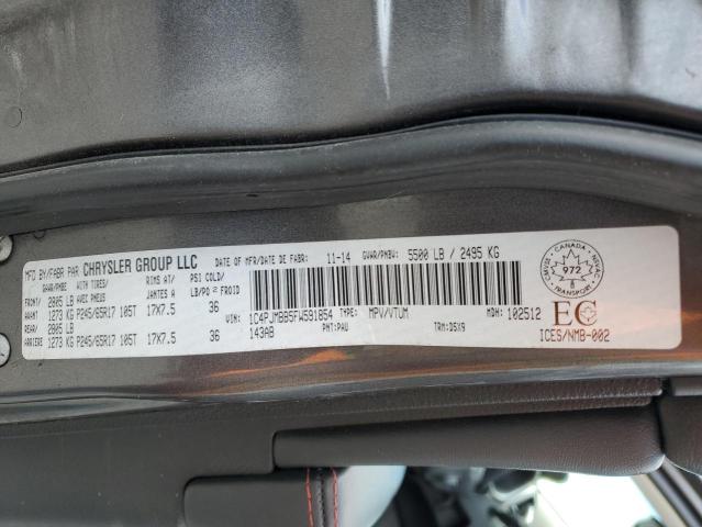 1C4PJMBB5FW591854 - 2015 JEEP CHEROKEE TRAILHAWK გრაფიტი ფოტო 13